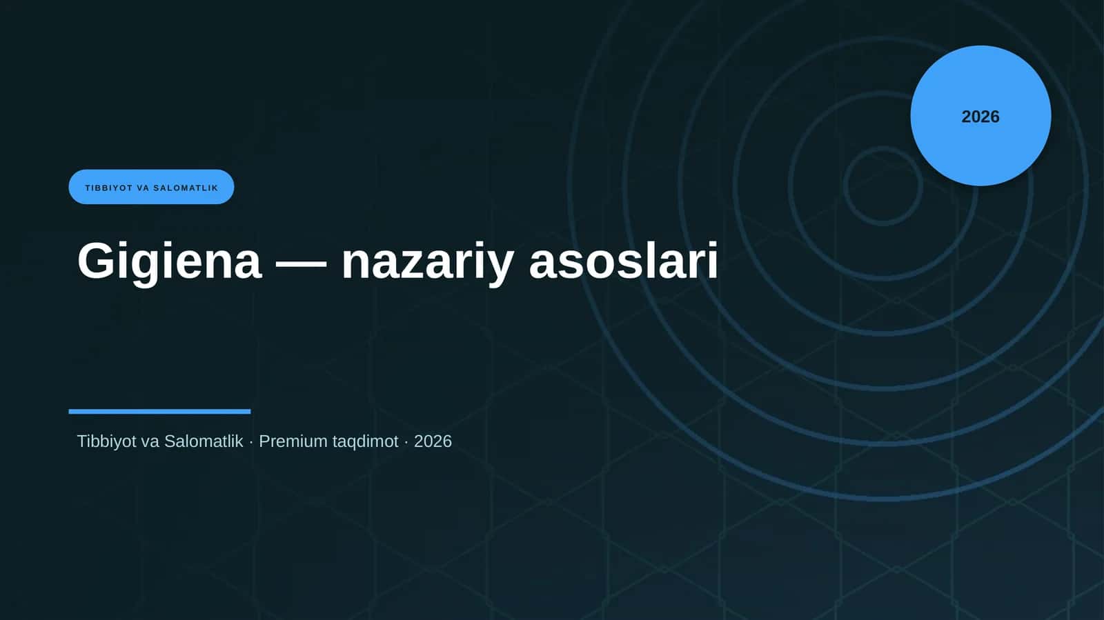 Gigiena — nazariy asoslari 1
