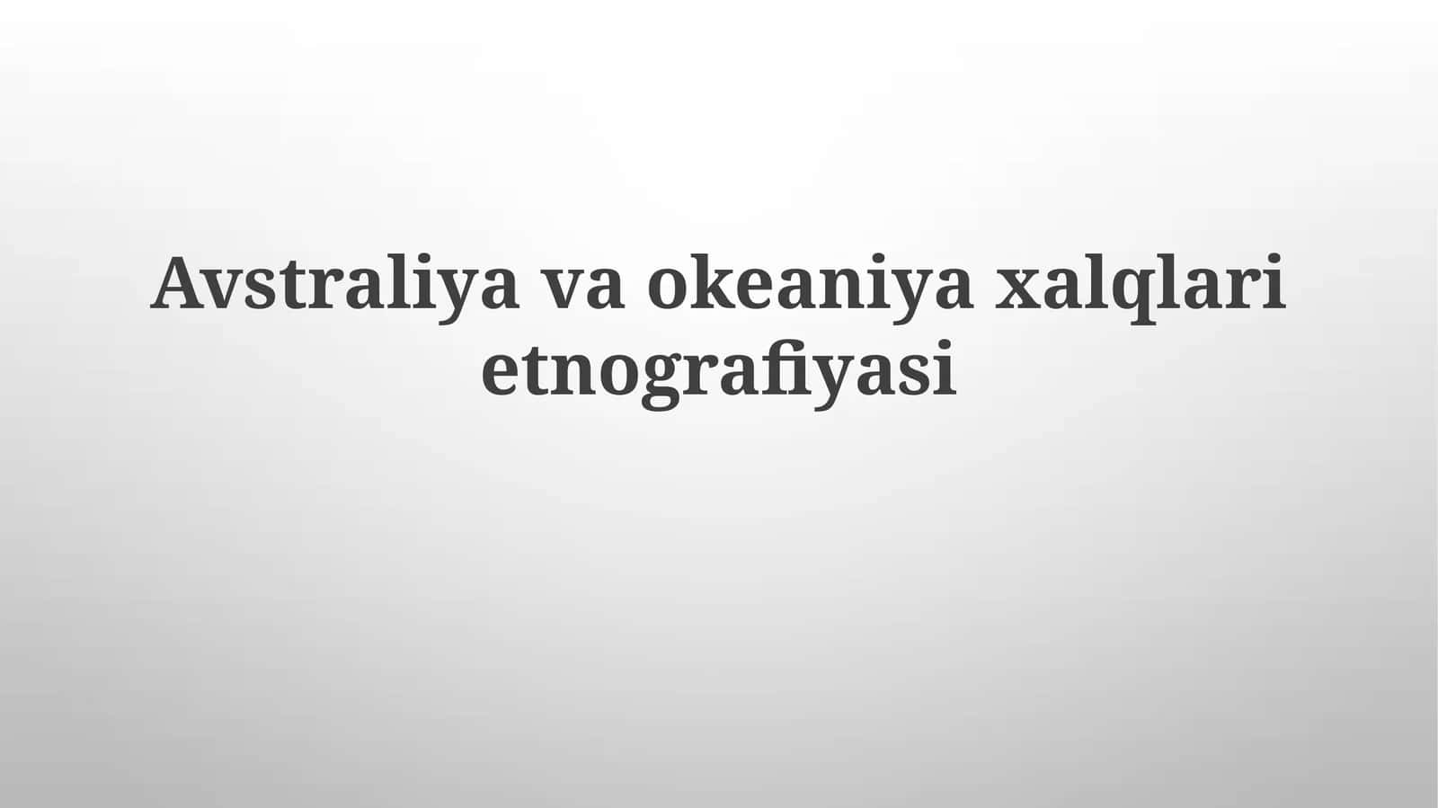 Polineziya xalqlari 1