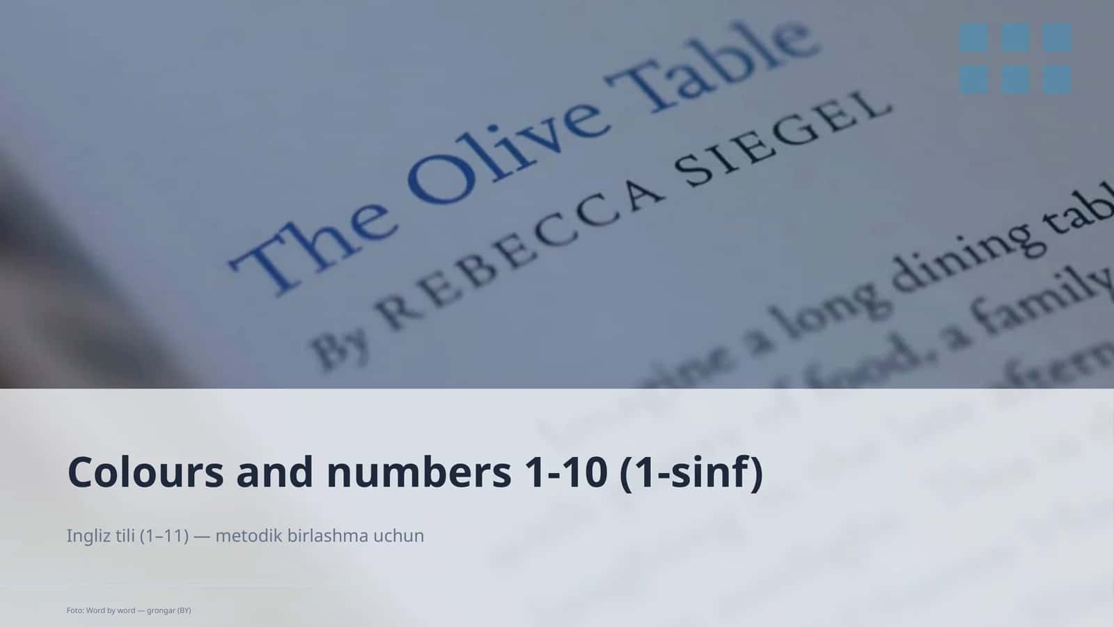 Colours and numbers 1-10 (1-sinf) 1