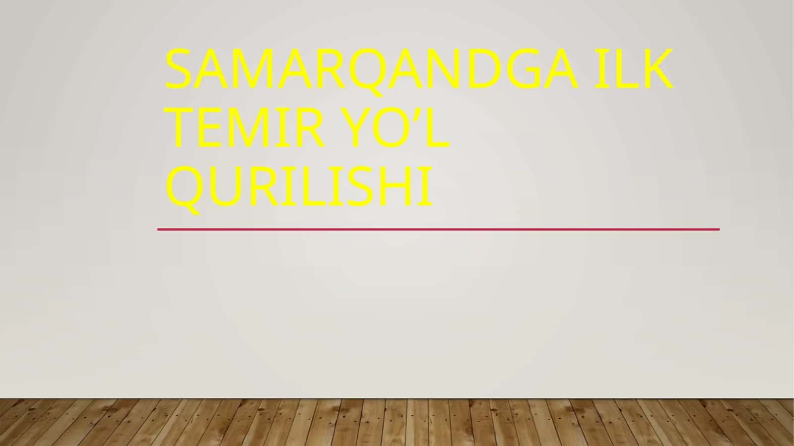 Samarqandga ilk temir yo’l qurilishi 1