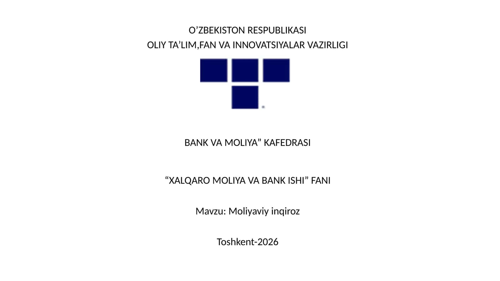 Moliyaviy inqiroz 1