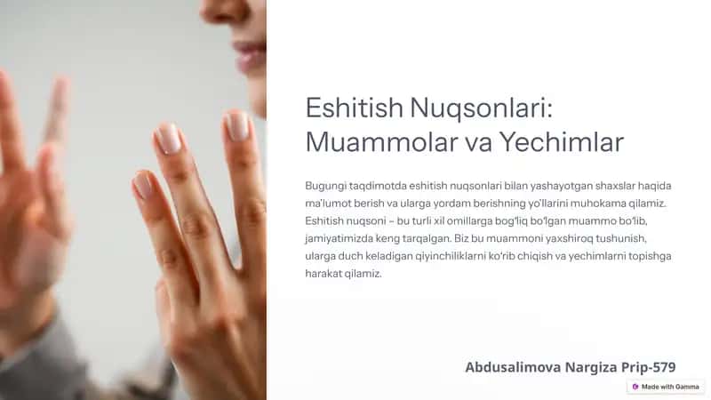 Eshitish Nuqsonlari Nima? 1