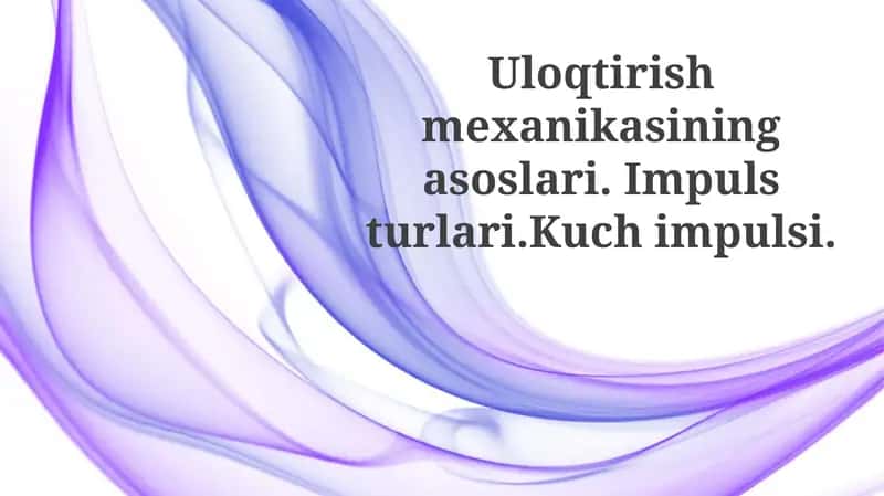 Otish mexanikasining asoslari 1