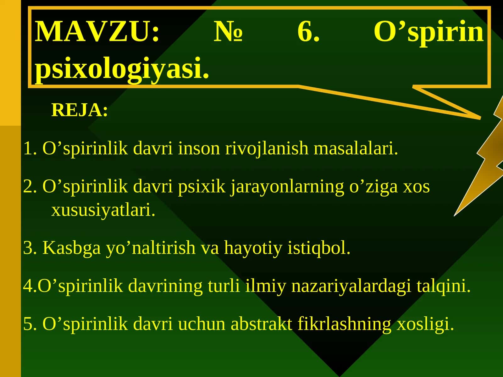 O’spirin psixologiyasi 1
