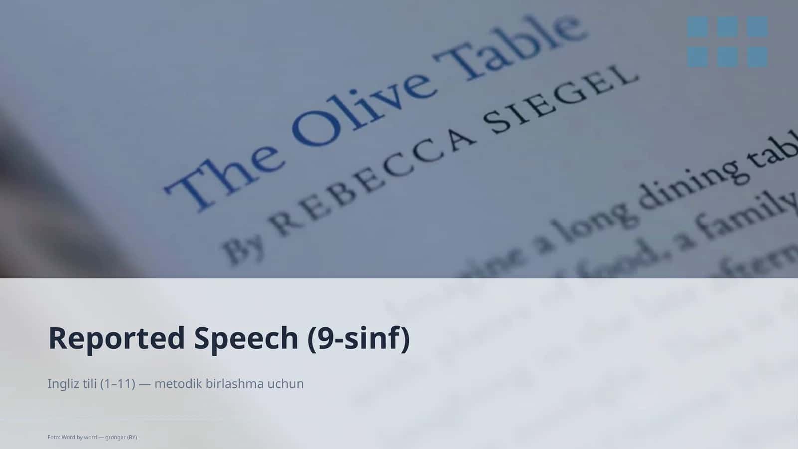 Reported Speech (9-sinf) 1