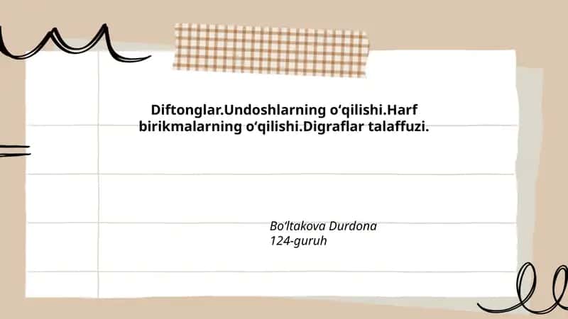 Diftonglar 1