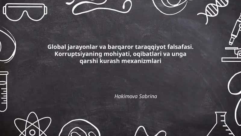 Global jarayonlar va barqaror taraqqiyot falsafasi 1
