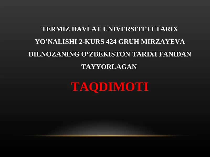 Buxoro xonligida Ashtarxoniylar sulolasi hukmronligi davri 1