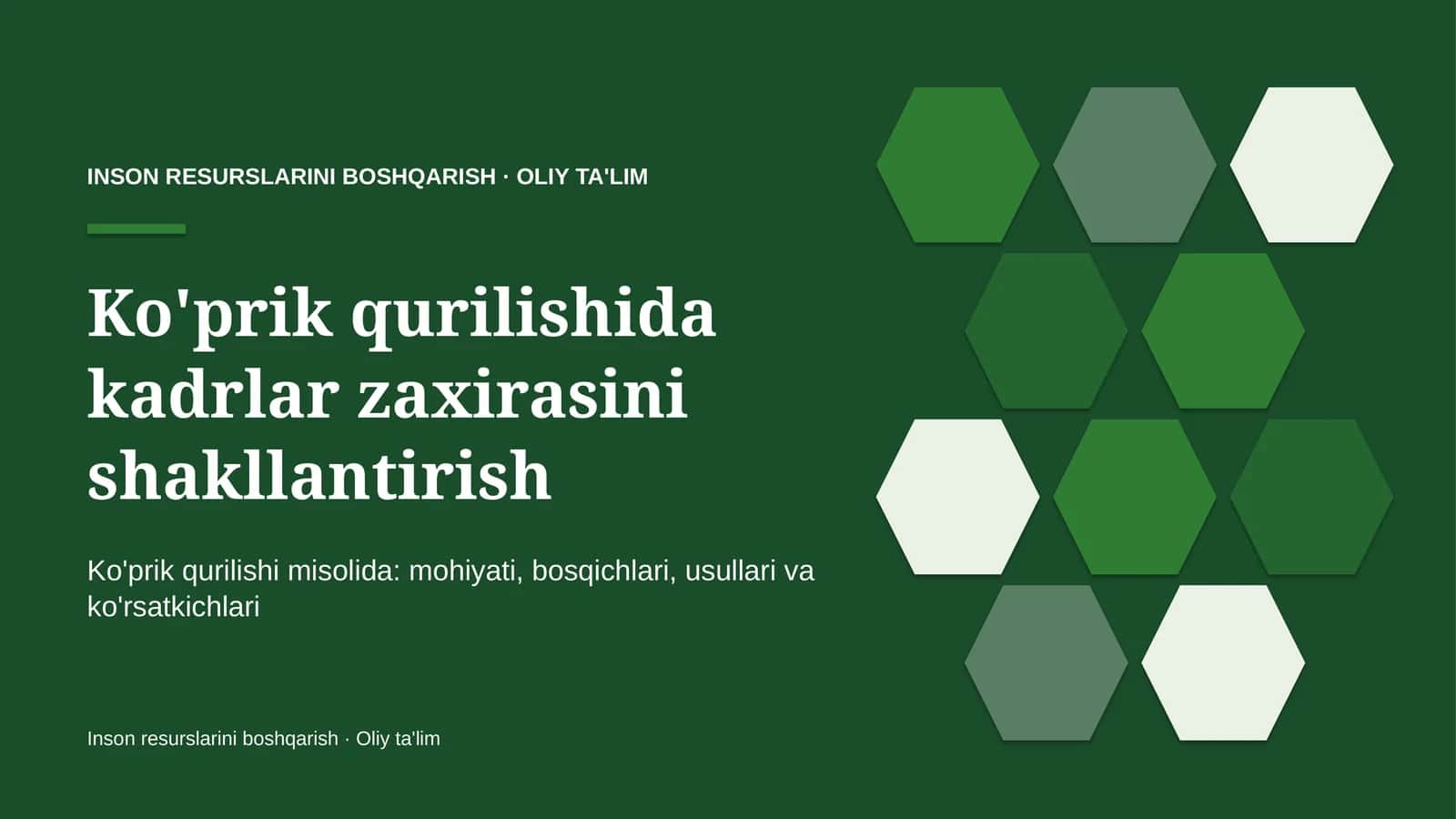 Ko'prik qurilishida kadrlar zaxirasini shakllantirish 1