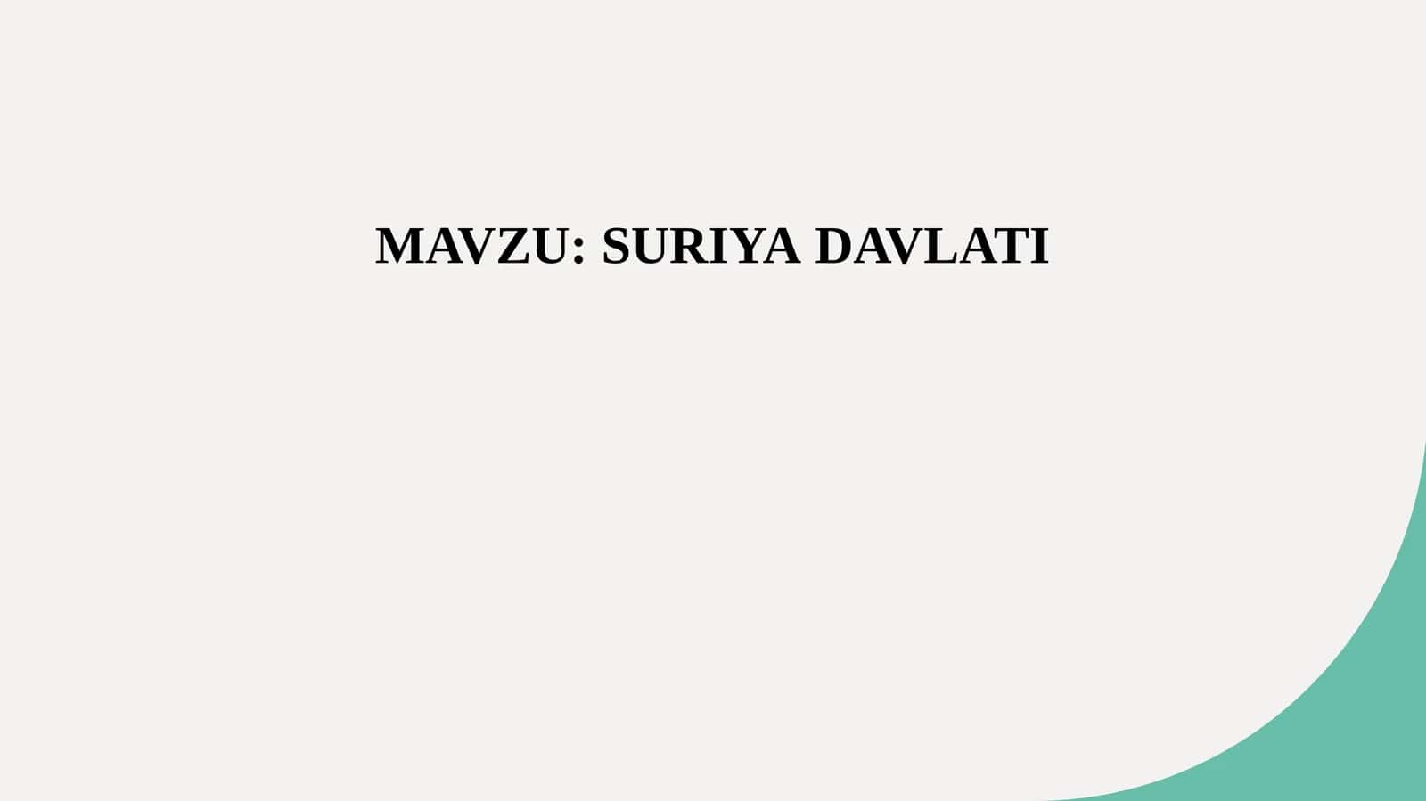 SURIYA DAVLATI 1