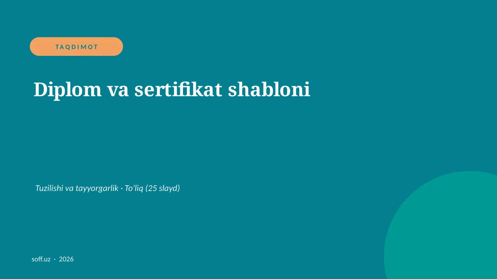 Diplom va sertifikat shabloni 1