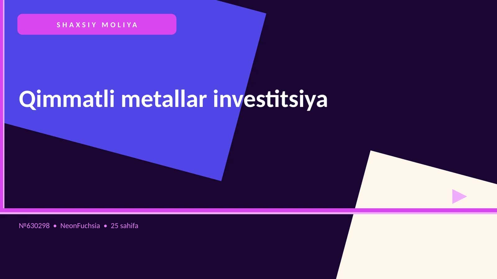 Qimmatli metallar investitsiya 1