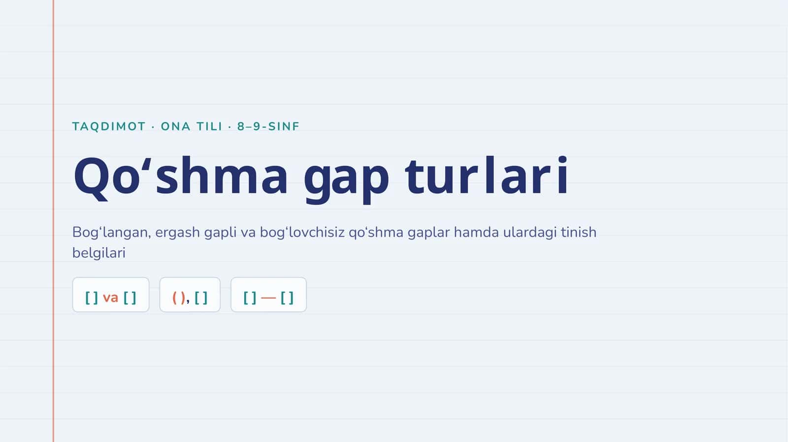 Qo‘shma gap turlari 1