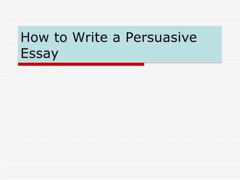 Persuasive Writing 1
