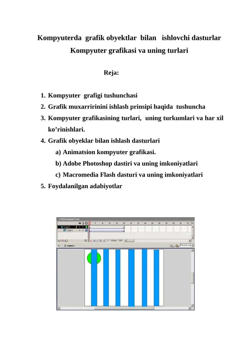 Kompyuter grafikasi va uning turlari 1