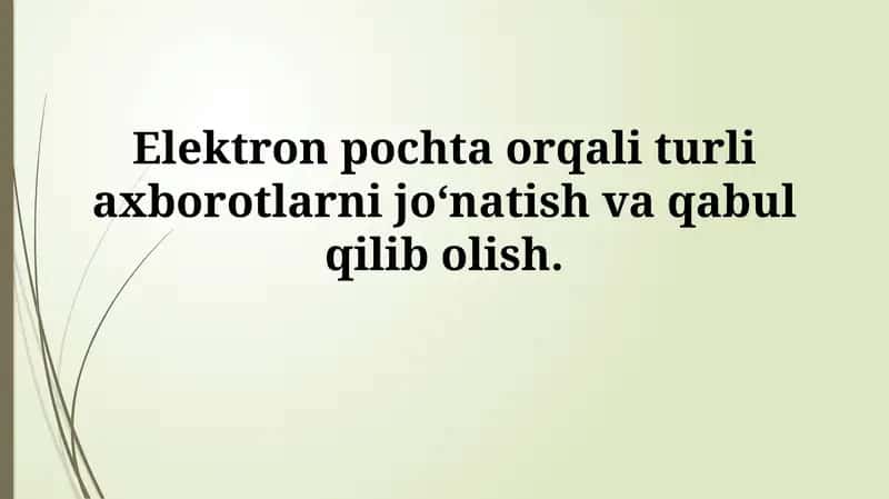 Elektron pochtani foydalanish 1