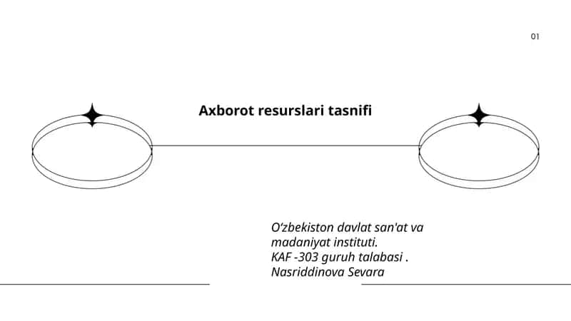 Axborot Resurslari Tasnifi 1
