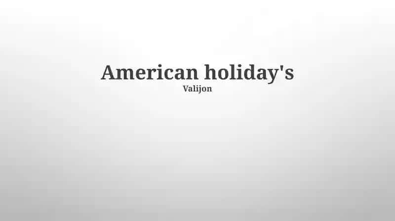 Amerika bayramlari tarixi