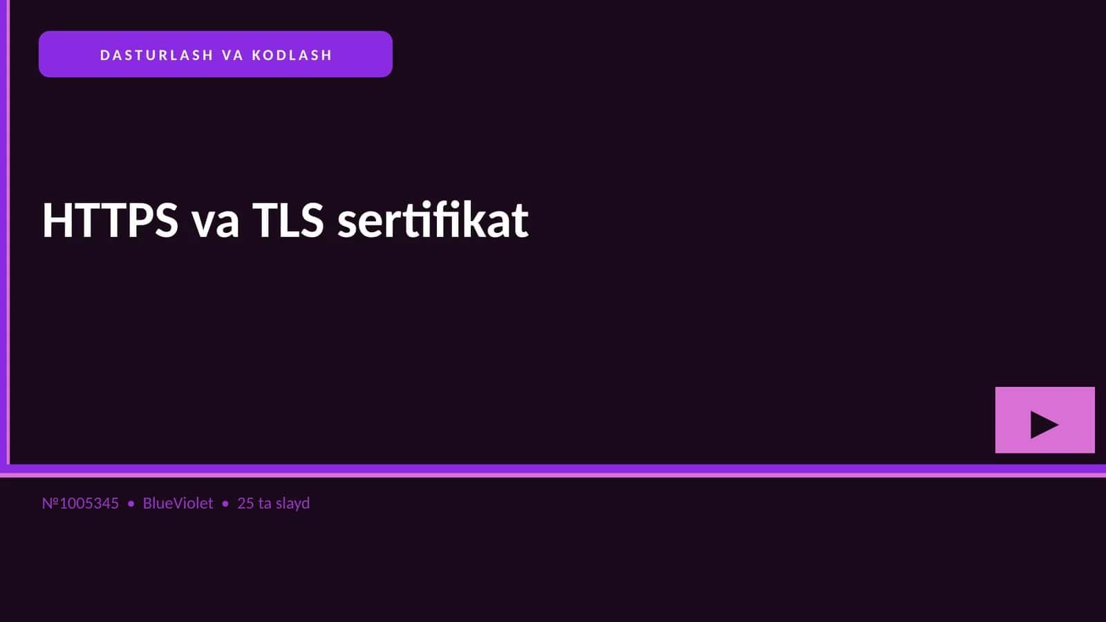 HTTPS va TLS sertifikat 1
