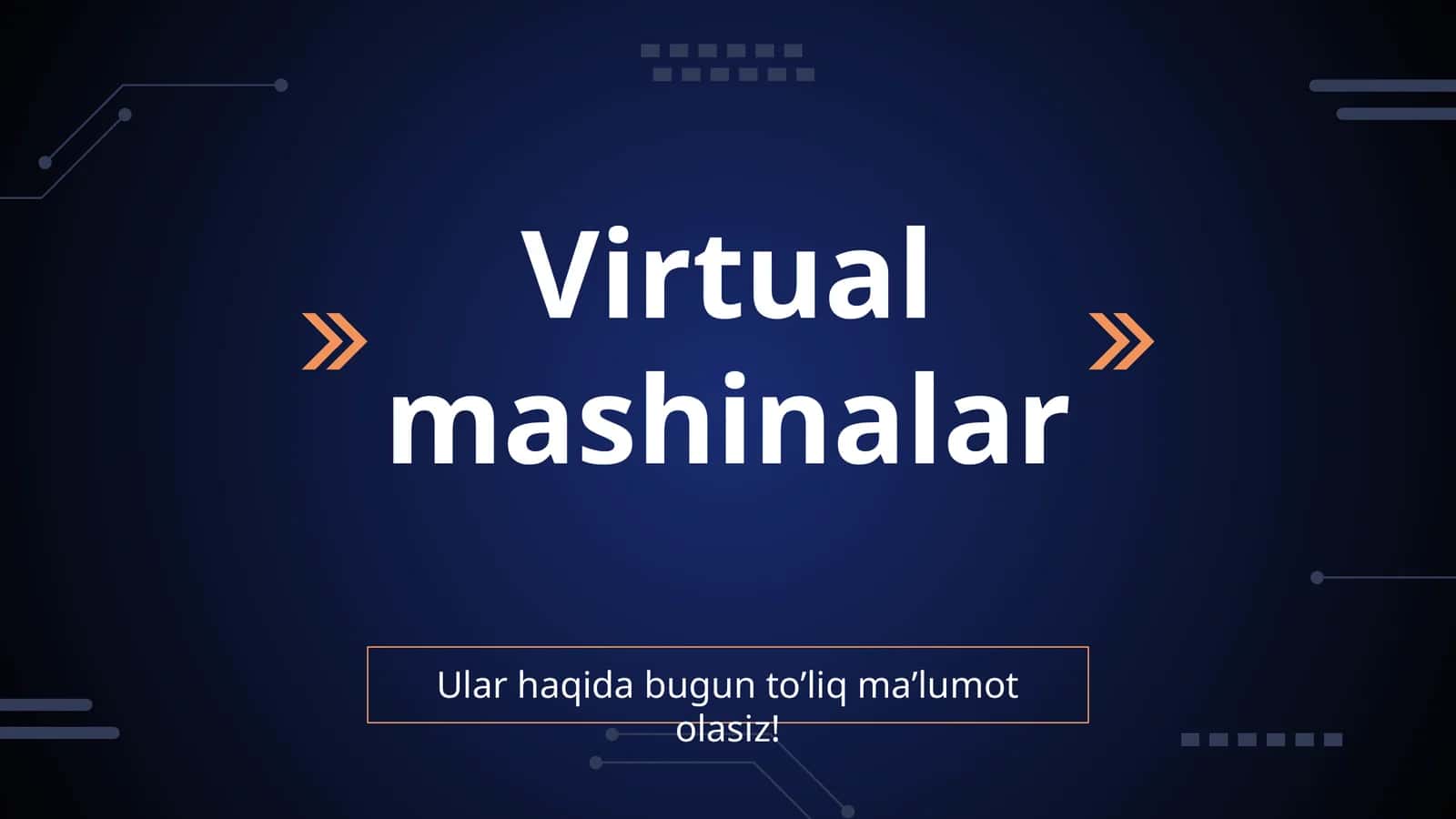 Virtual mashinalar 1