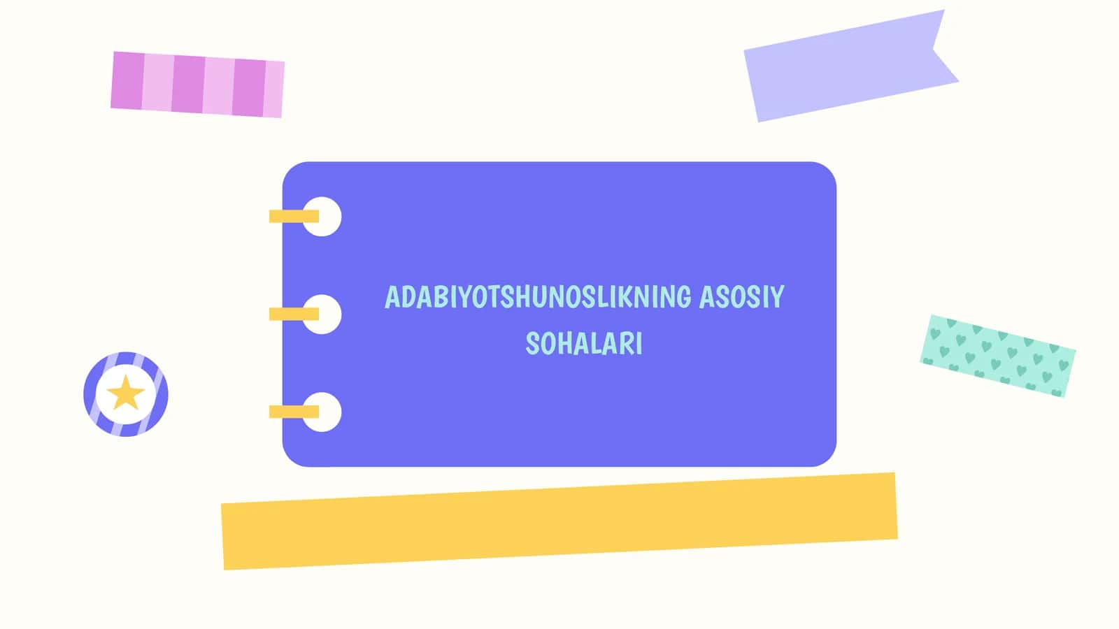 ADABIYOTSHUNOSLIKNING ASOSIY SOHALARI 1