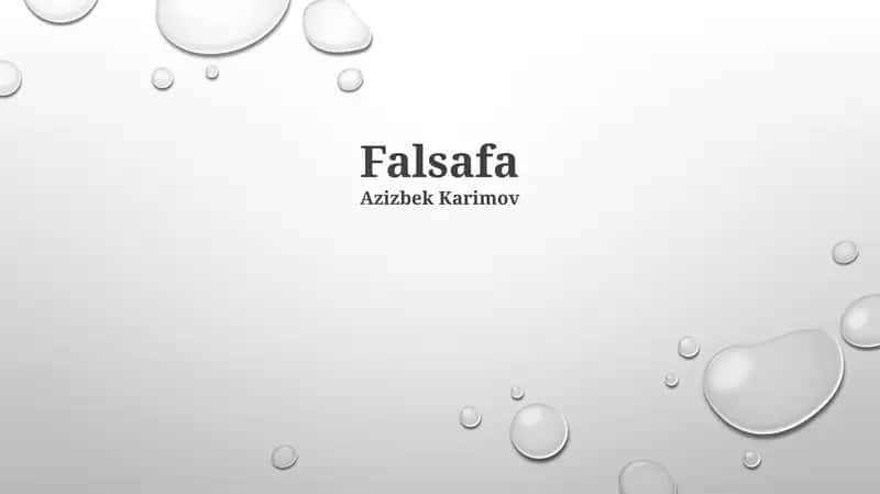 Falsafa 1
