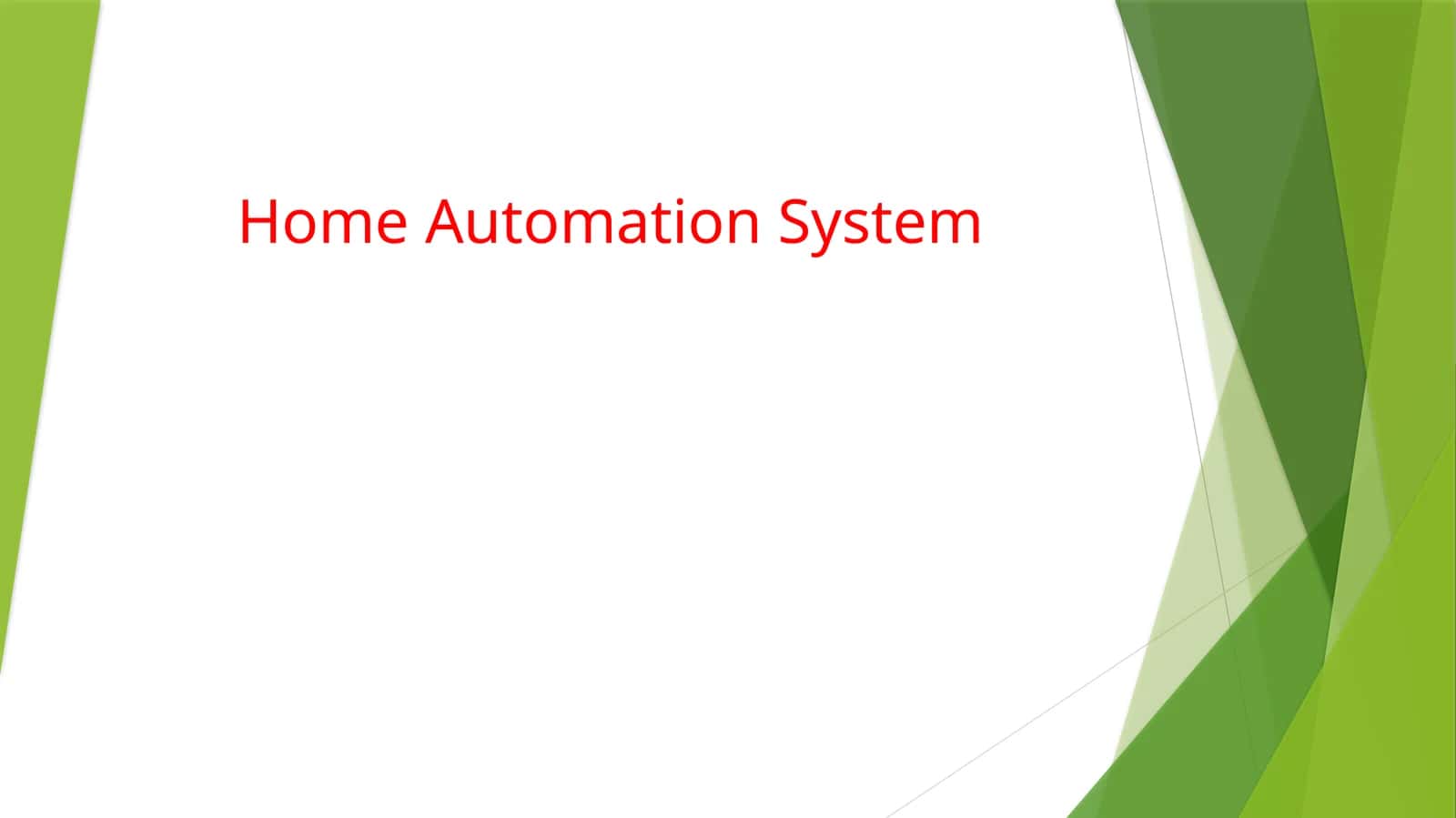 Uy Avtomatlashtirish Tizimi, Home Automation System 1