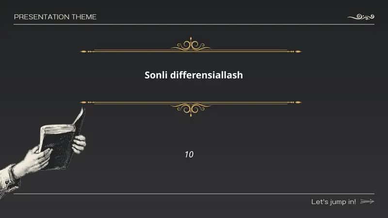 Sonli differensiallash 1