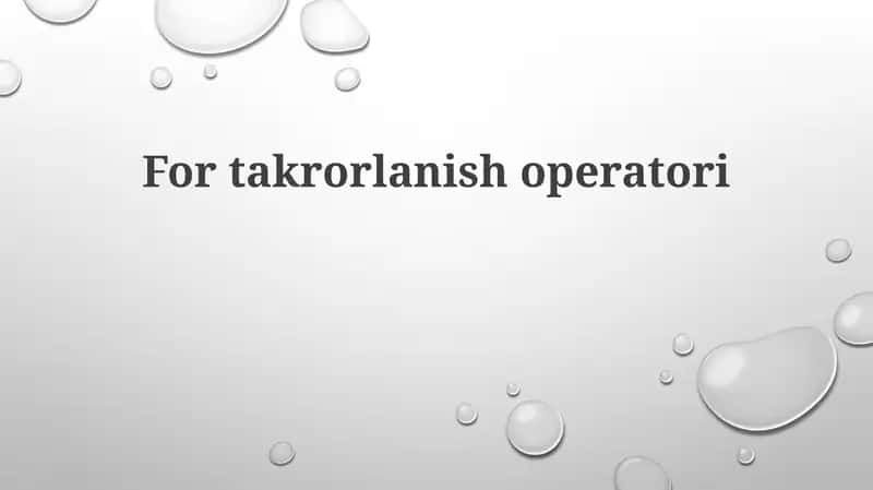 Fortakrorlanishoperatori 1