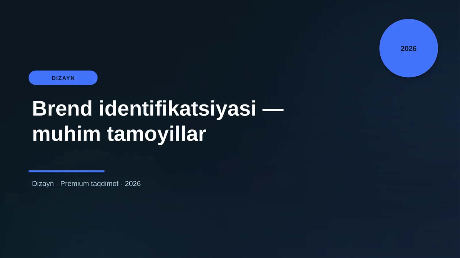 Brend identifikatsiyasi — muhim tamoyillar 1