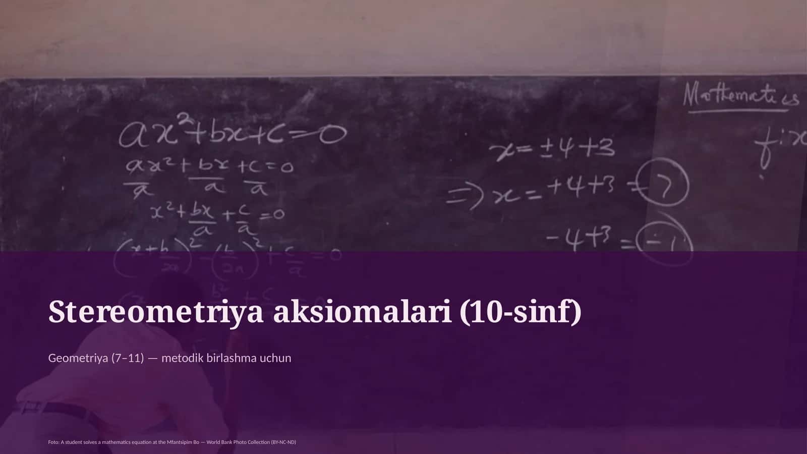 Stereometriya aksiomalari (10-sinf) 1