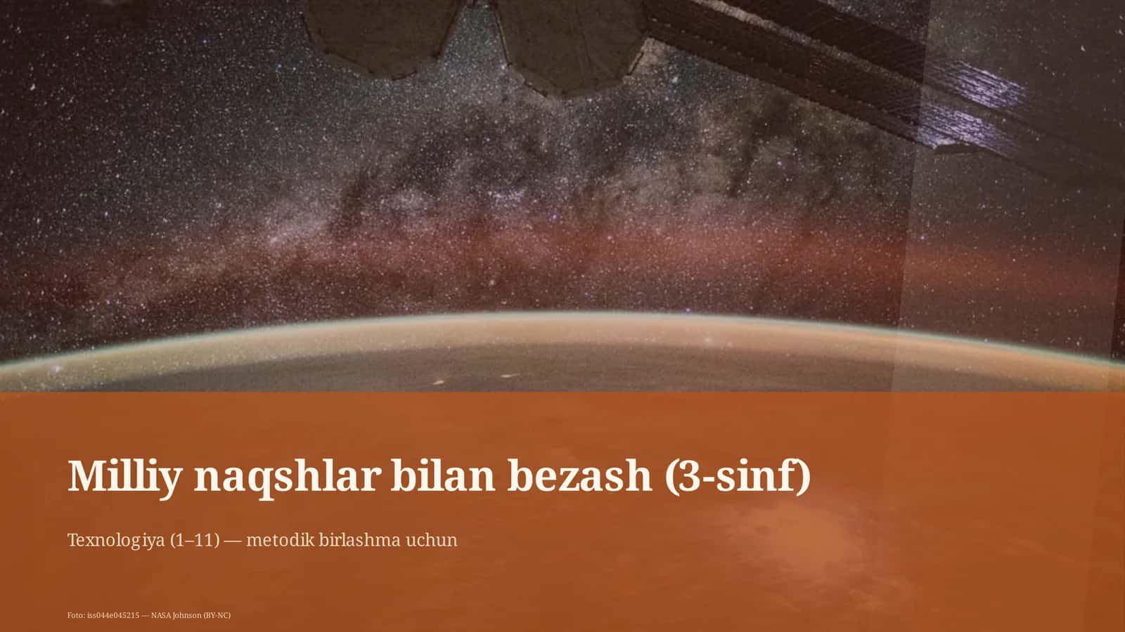Milliy naqshlar bilan bezash (3-sinf) 1