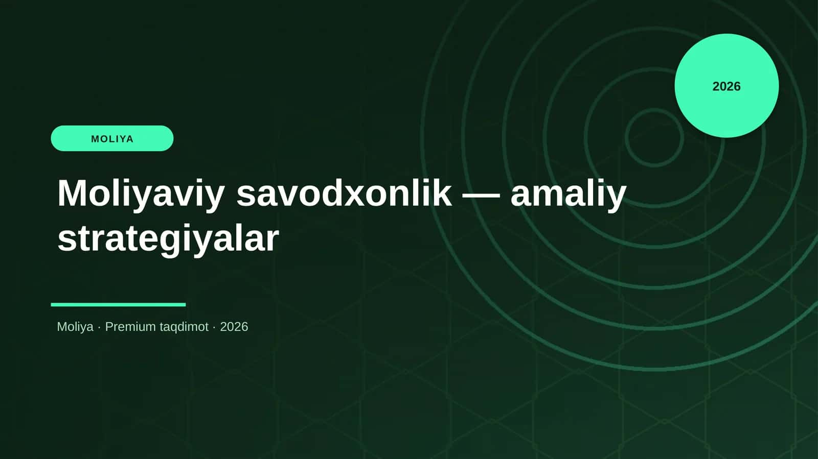 Moliyaviy savodxonlik — amaliy strategiyalar 1