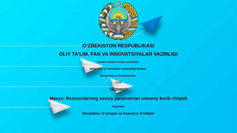 Rezistorlarning asosiy parametrlari umumiy korib chiqish 1