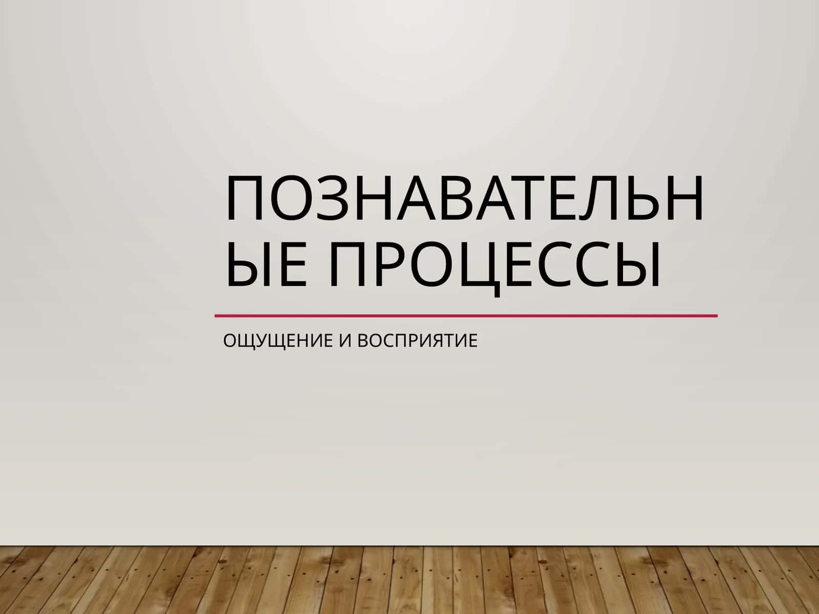 Познавательные процессы 1
