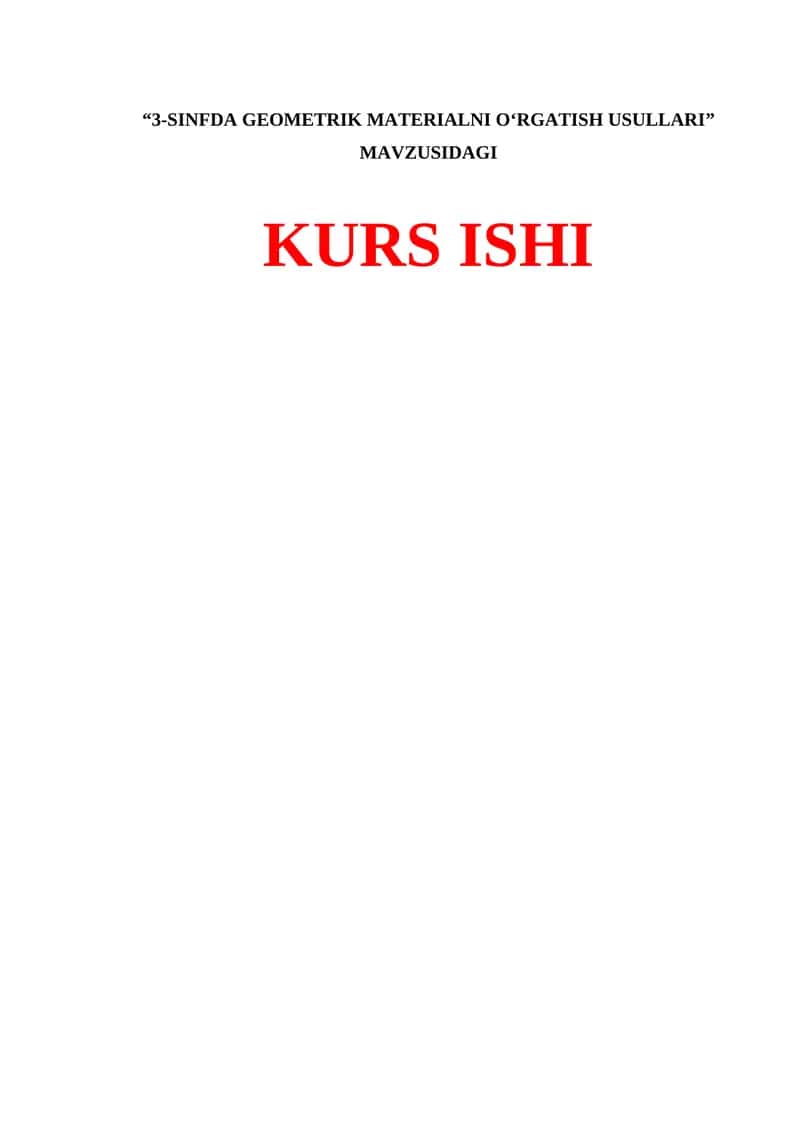3-SINFDA GEOMETRIK MATERIALNI O‘RGATISH USULLARI 1