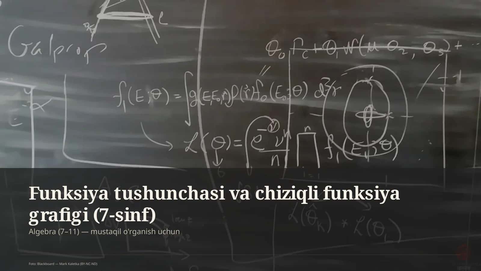 Funksiya tushunchasi va chiziqli funksiya grafigi (7-sinf) 1