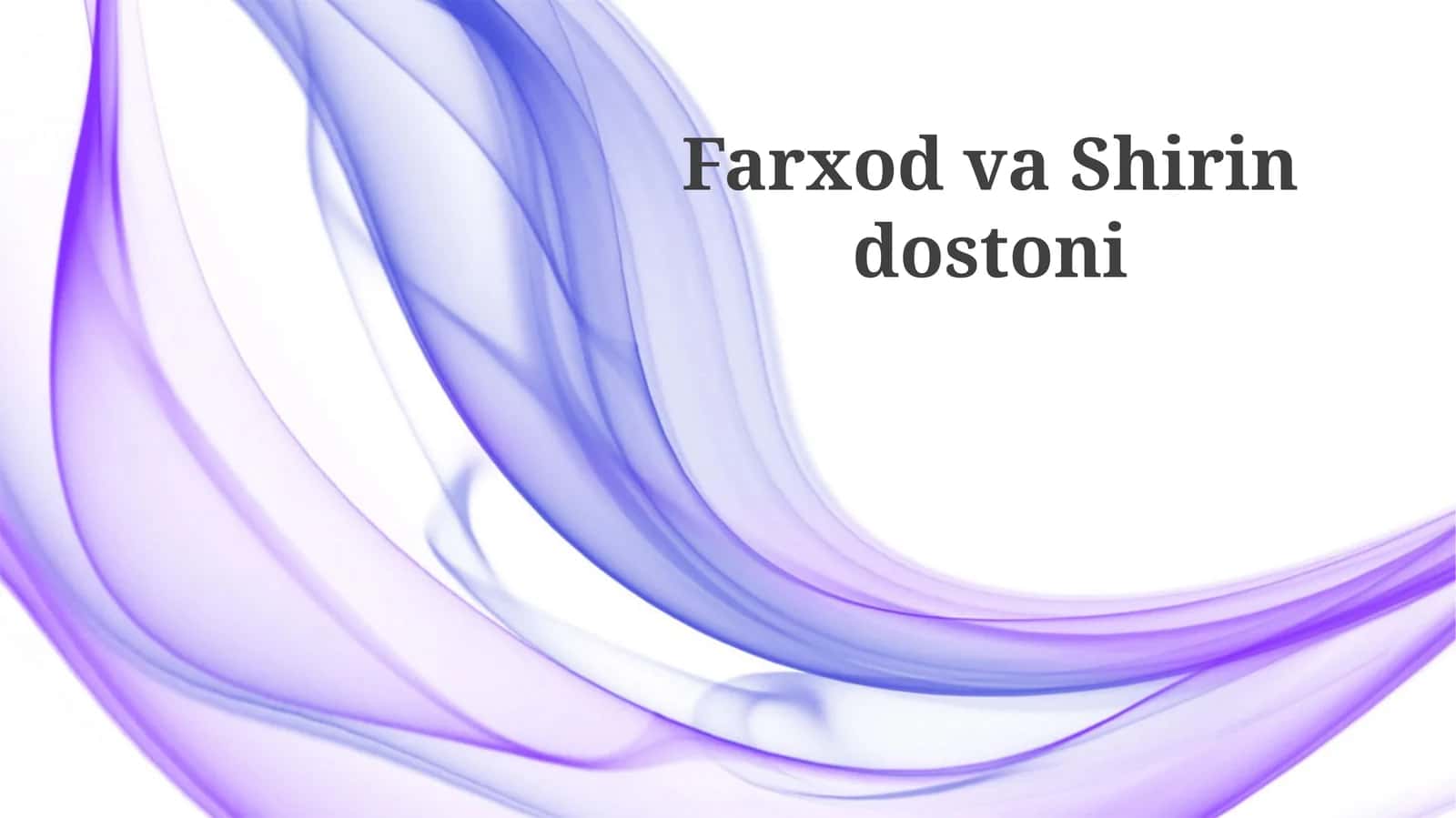 FarxodvaShirindostoni 1