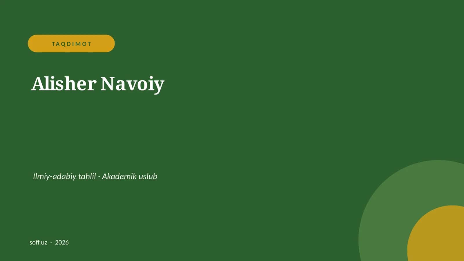 Alisher Navoiy 1