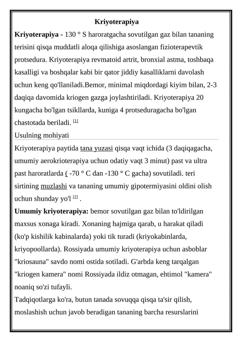 Kriyoterapiya 1