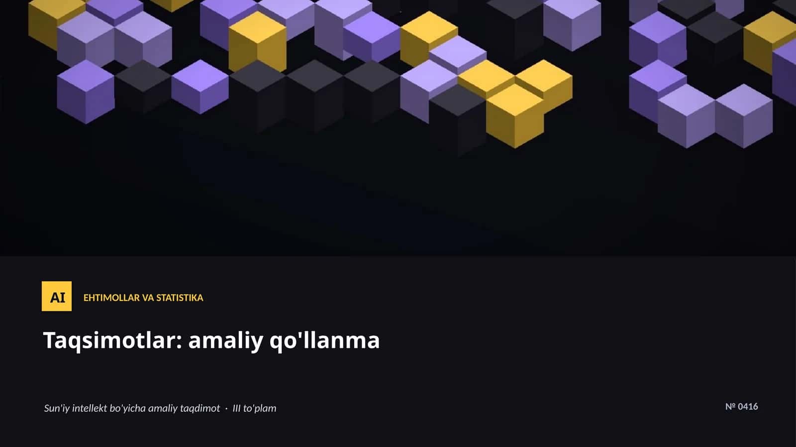 EHTIMOLLAR VA STATISTIKA 1