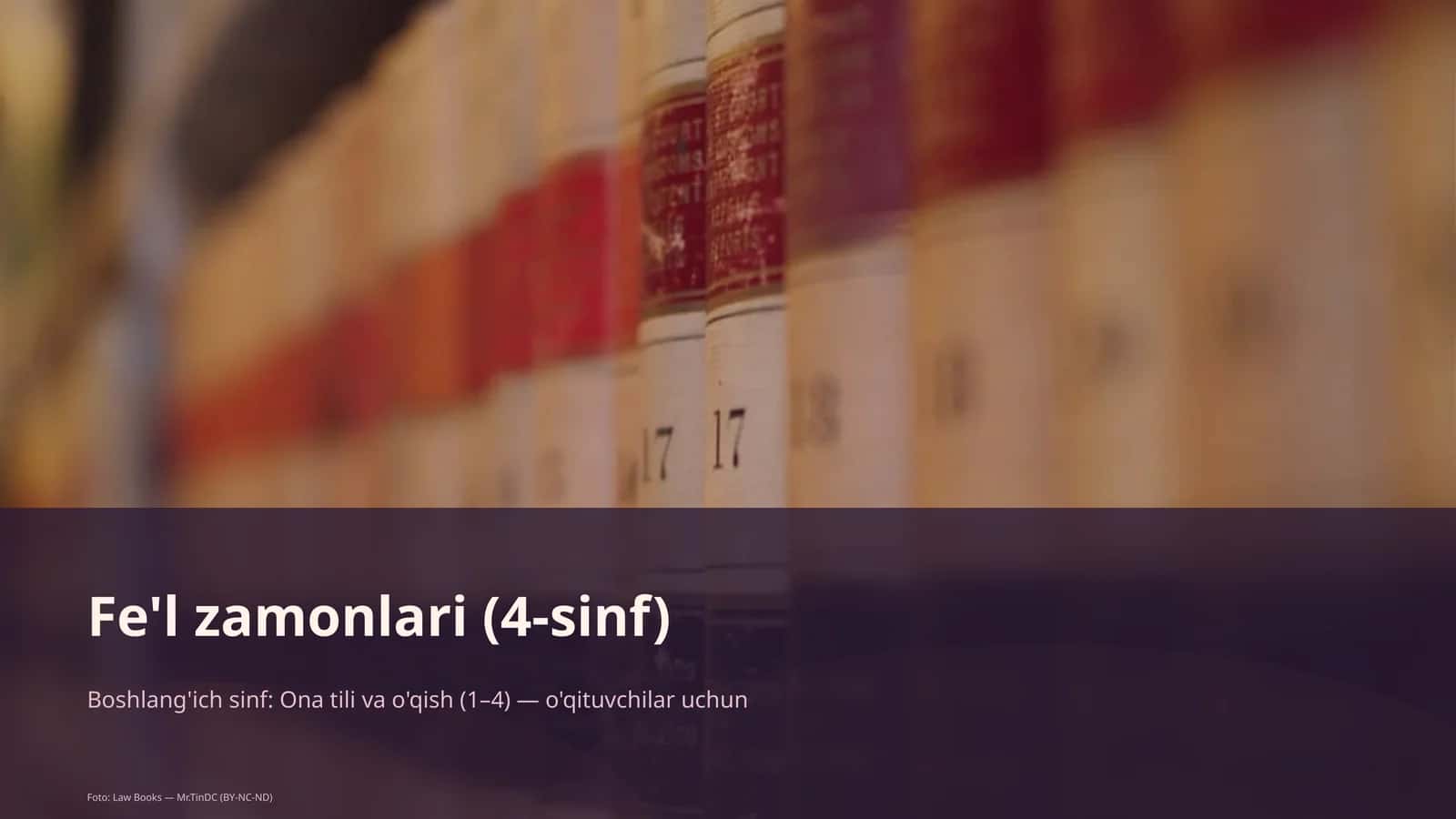Fe'l zamonlari (4-sinf) 1