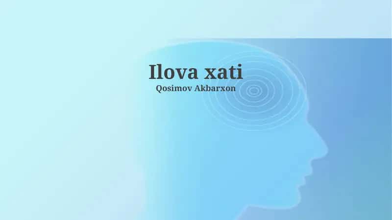 Ilova xati 1