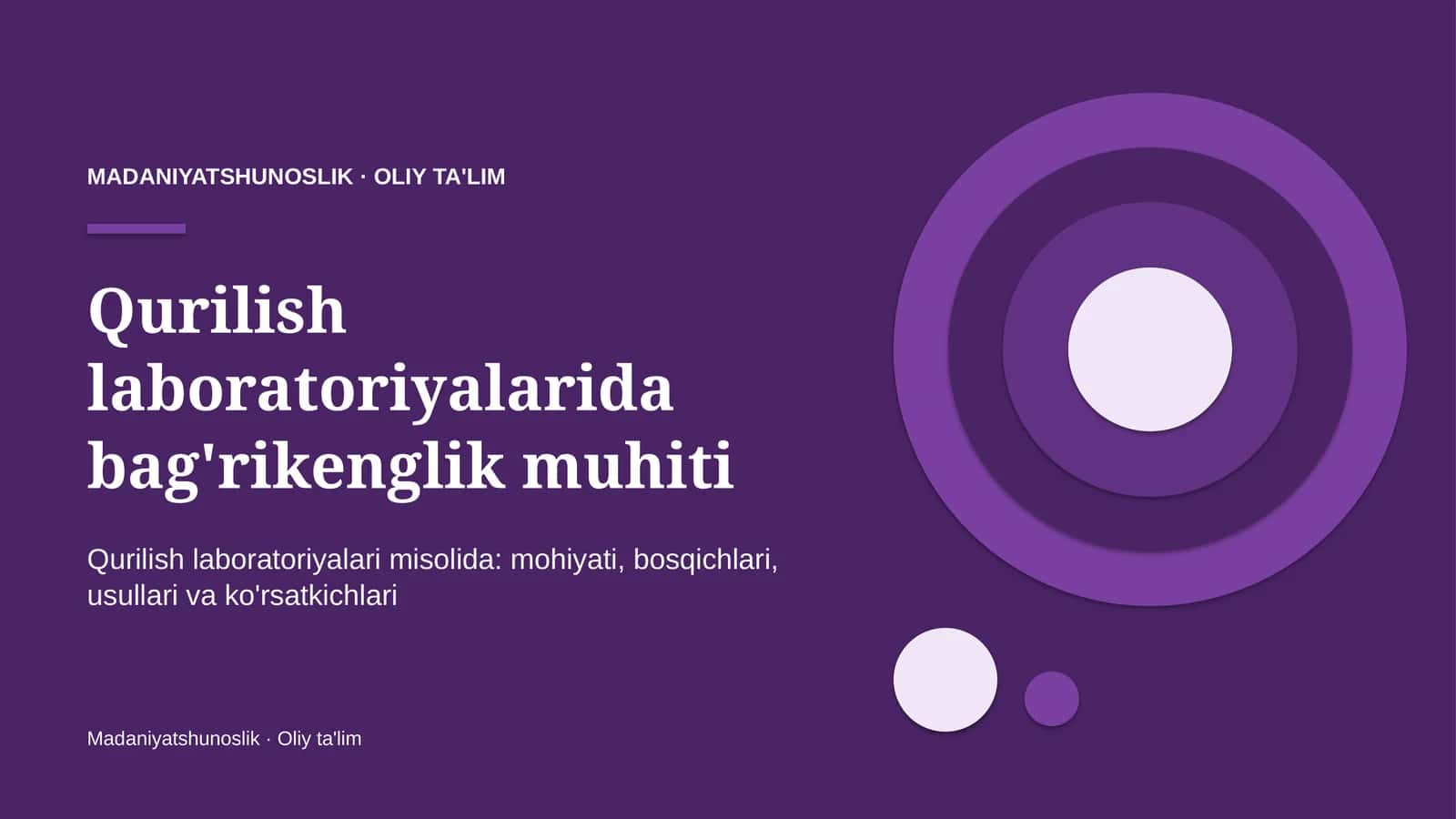 Qurilish laboratoriyalarida bag'rikenglik muhiti 1