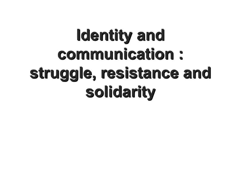 Identity and communication 1