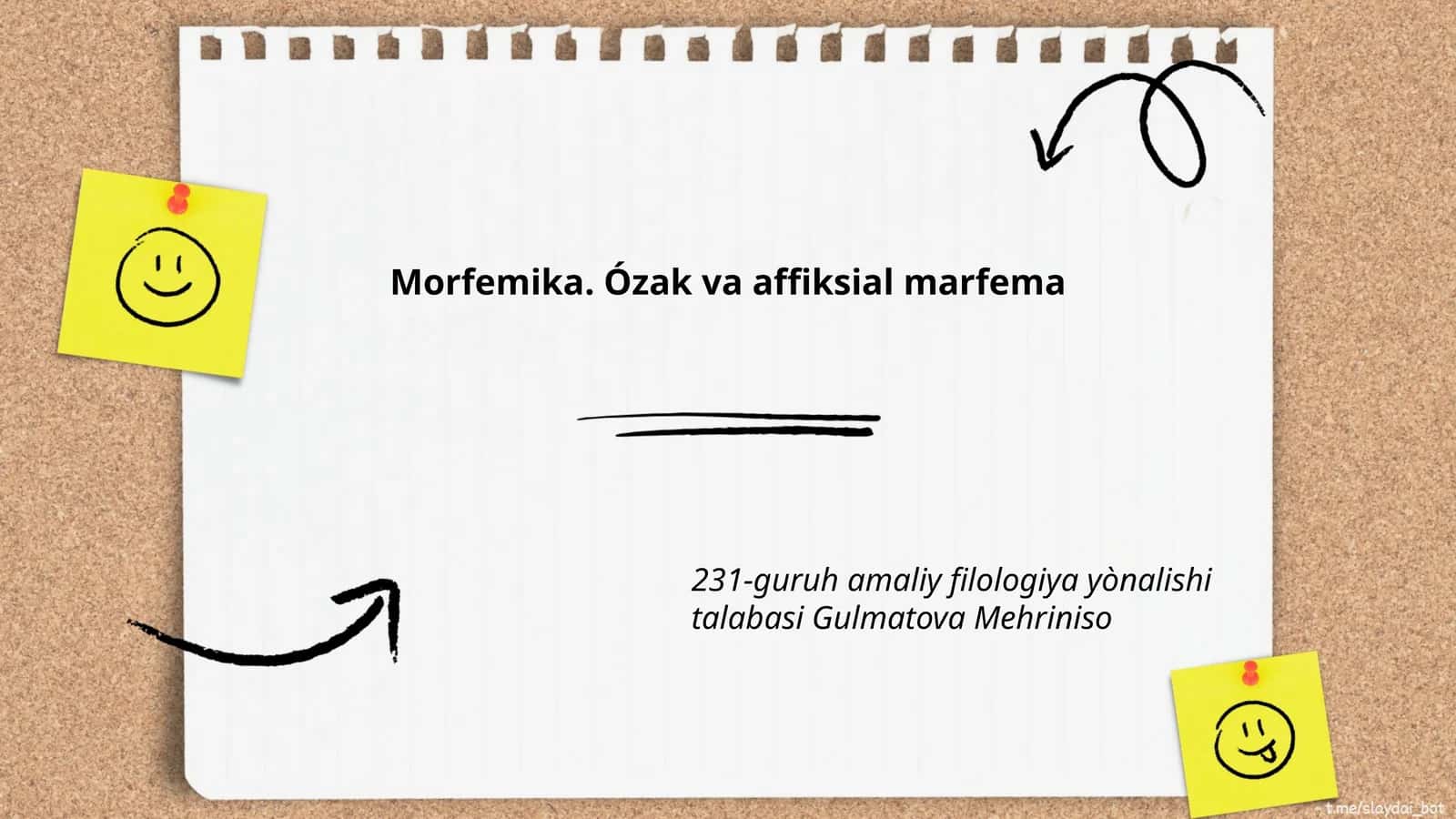Morfemika. Ózak va affiksial marfema 1