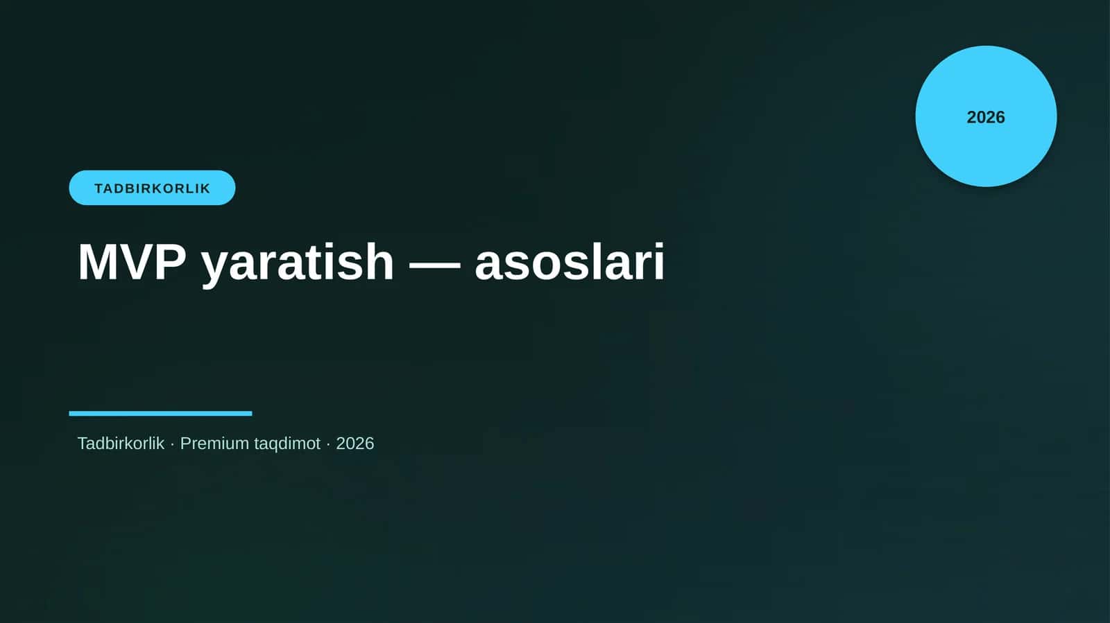 MVP yaratish — asoslari 1