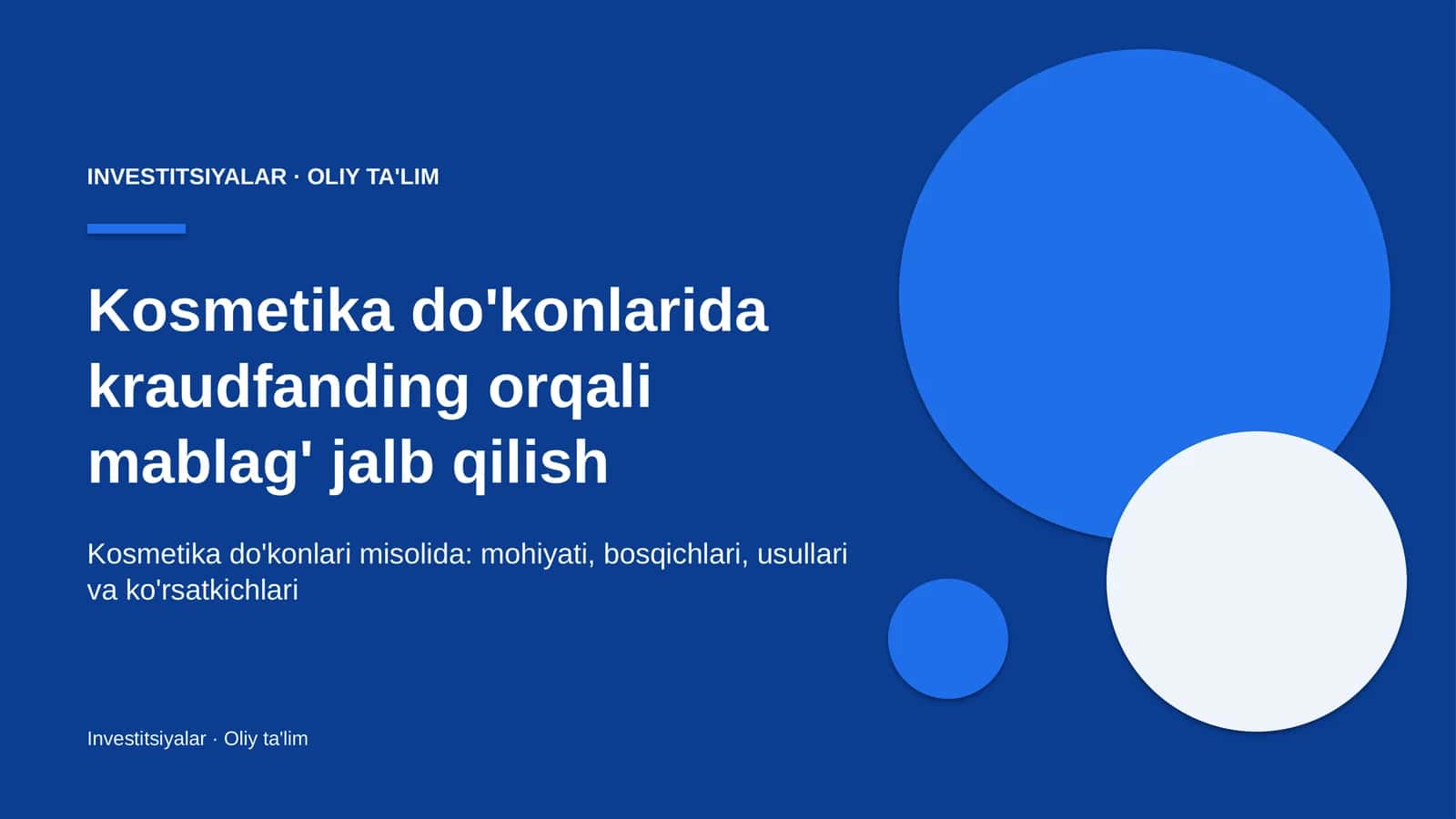 Kosmetika do'konlarida kraudfanding orqali mablag' jalb qilish 1