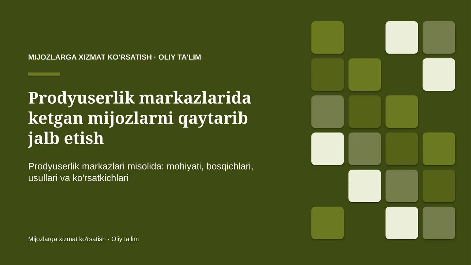 prodyuserlik markazlarida ketgan mijozlarni qaytarib jalb etish 1005 1