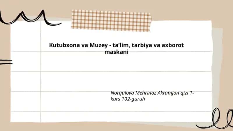 Kutubxona va Muzey 1